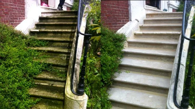 Nettoyage allée pavés Rouen