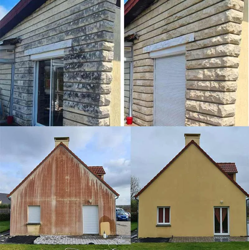 Façade propre après nettoyage