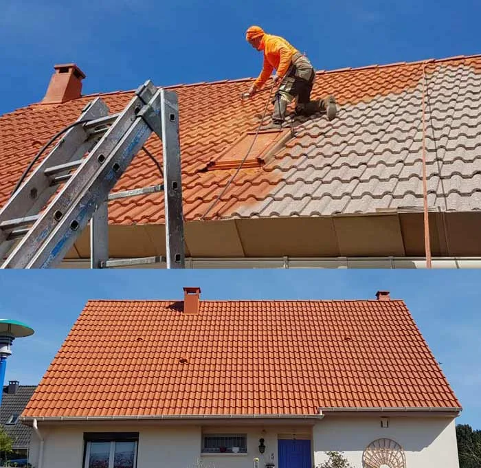 Nettoyage haute pression toiture